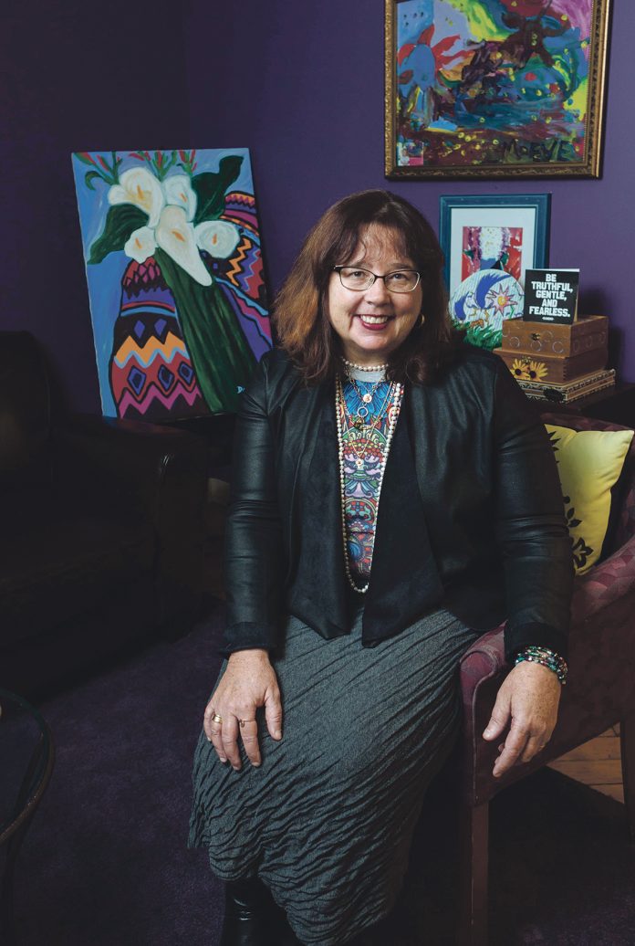 Since coming to Adoption Rhode Island almost 20 years ago, Darlene Allen has been a strong voice in the community for those the agency serves. She’s also helped develop counseling and healing-arts services for thousands of children in foster care. / PBN PHOTO/RUPERT WHITELEY
