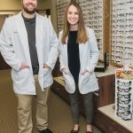 CONTINUING CARE: Modern Eyes owners and optometrists Vincenzo Gianfrancesco and Kellie McMahon worked on the staff of an optometry firm in Bristol County, Mass., before going into business for themselves in Pawtucket and East Providence.  / PBN PHOTO/MICHAEL SALERNO