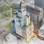 WHILE IT DID NOT get the nod as one of the two cities chosen by Amazon.com for its HQ2 project, Providence did make a bid, which included this rendering of a glass-laden Superman Building as part of the pitch. / COURTESY R.I. COMMERCE CORP.