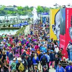 RACE VILLAGE: Crowds gather in Newport for the Volvo Ocean Race stopover in May 2015. The 2017-2018 race stopover marked the second time Newport served as the sole North American locale to host the around-the-world yacht race. In the first week, the race village at Fort Adams State Park saw more than 40,000 ­visitors. / COURTESY VOLVO OCEAN RACE/MARC BOW