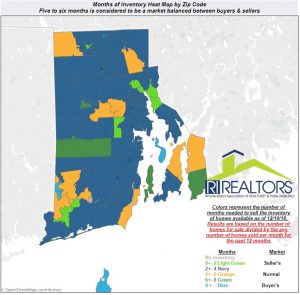 LOCATION, LOCATION, LOCATION: Different parts of Rhode Island are better markets for either buyers or sellers, according to this map from the Rhode Island Association of Realtors. To see the interactive version of this map, click HERE