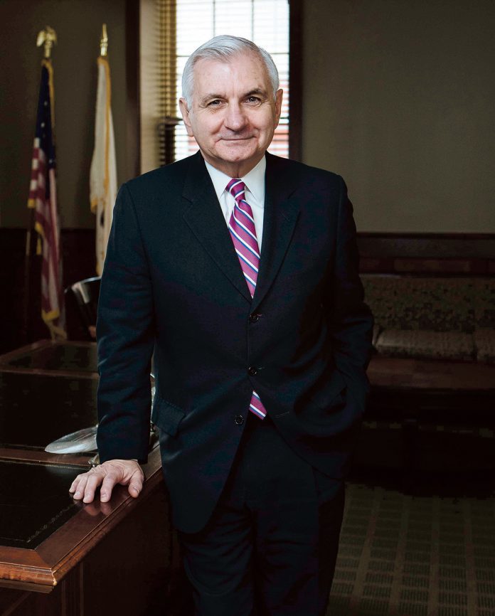 MAKING THINGS ­HAPPEN: Sen. Jack Reed, D-R.I., has made his mark in Congress by building bipartisan coalitions.   / PBN FILE PHOTO/RUPERT WHITELEY