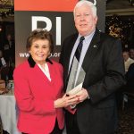 COMMUNITY SERVICE: James “Jeff” Carney, the former Rhode Island director of the AARP Foundation Tax-Aide program, recently received the AARP Rhode Island Andrus Award for Community Service. Pictured with Carney is AARP Rhode Island State Director Kathleen Connell.   / COURTESY AARP RHODE ISLAND