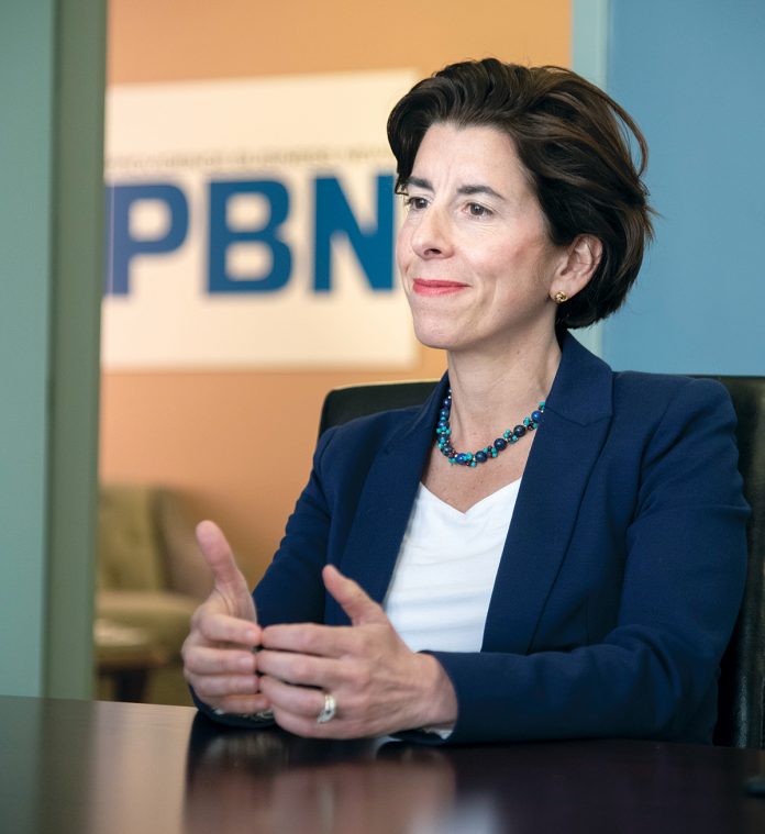 GOV. GINA M. RAIMONDO's fiscal 2020 budget includes a proposal to legalize adult use of marijuana and to expand the state's existing medical-marijuana program. / PBN FILE PHOTO/MICHAEL SALERNO