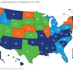 THE RATIO OF federal spend in Rhode Island and taxes paid to the federal government was 1.23, with Rhode Island receiving $2,228 per capita more than it paid in taxes in fiscal year 2017. / COURTESY ROCKEFELLER INSTITUTE OF GOVERNMENT