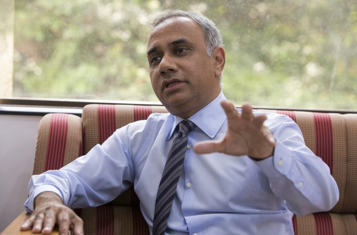 INFOSYS Ltd. launched its Providence Design and Innovation Center at 75 Fountain St. Tuesday along with Rhode Island officials. Above, Salil Parekh, CEO of Infosys. /BLOOMBERG NEWS FILE PHOTO/SAMYUKTA LAKSHMI