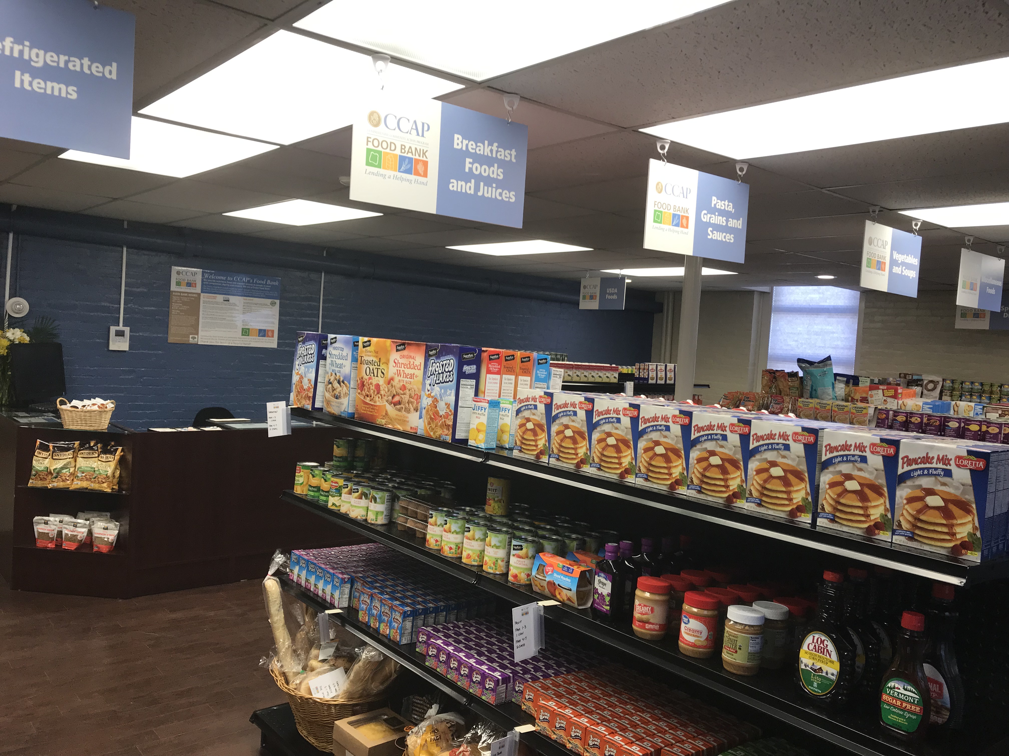 THE NEWLY EXPANDED Choice Food Bank at Comprehensive Community Action Program offers clients the opportunity to select foods they like in a grocery store-type setting./ COURTESY COMPREHENSIVE COMMUNITY ACTION PROGRAM