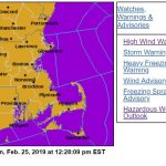 THE National Weather Service has issued a high wind speed warning for Rhode Island and Massachusetts Monday. The winds have caused outages across the region. / COURTESY NATIONAL WEATHER SERVICE