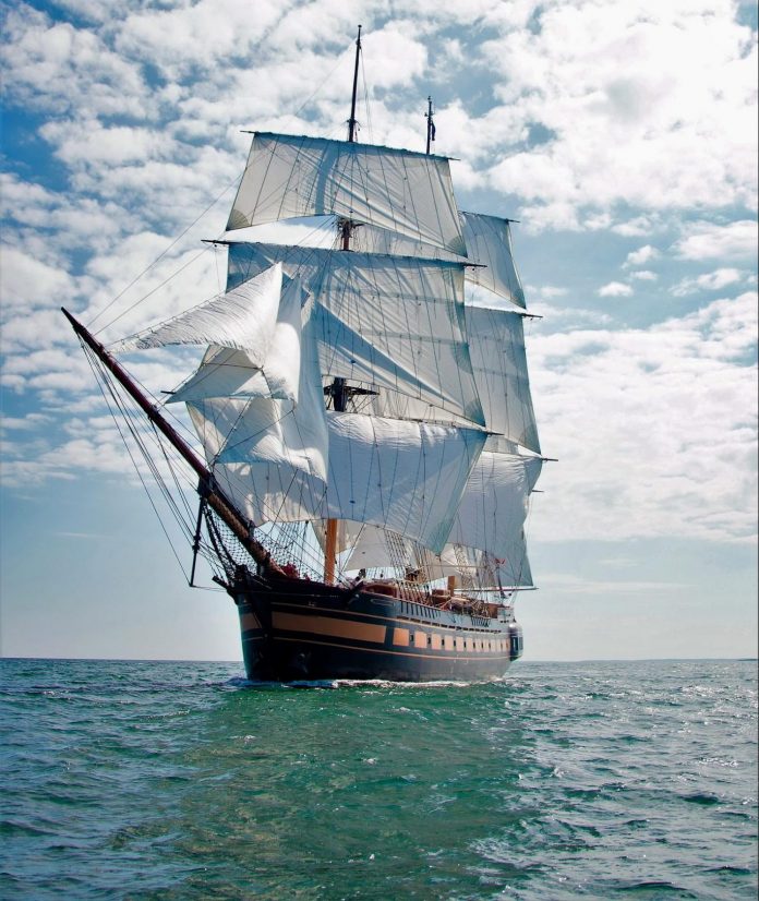 AFTER AN OPERATIONAL PAUSE and consideration of sale of the tall ship, the nonprofit that owns the SSV Oliver Hazard Perry says it will now remain in Rhode Island with a new operating model and a new CEO and staff. / COURTESY OLIVER HAZARD PERRY RHODE ISLAND