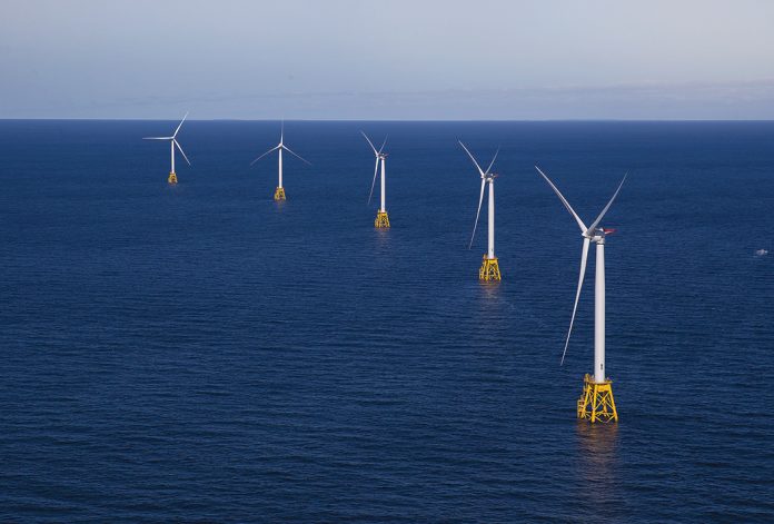 SPINNING NOWHERE? The Block Island Wind Farm may have been the first offshore energy project to start operations in the United States, but the benefits that it promised Rhode Island have yet to materialize.
/ BLOOMBERG NEWS FILE PHOTO/ERIC THAYER SPINNING NOWHERE? The Block Island Wind Farm may have been the first offshore energy project to start operations in the United States, but the benefits that it promised Rhode Island have yet to materialize.
/ BLOOMBERG NEWS FILE PHOTO/ERIC THAYER
