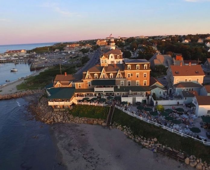 THE SURF HOTEL, pictured above, and the Gables Inn have been purchased and will be renovated and combined into the Block Island Beach House, which will be managed by Lark Hotels. / COURTESY BANK RHODE ISLAND