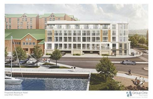 CONSTRUCTION HAS begun on the 57-room Brenton Hotel America's Cup Avenue in Newport. / COURTESY LWH LLC