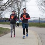 A PAIR OF RUNNERS participate during last year's Run For Your Life 5K at the University of Rhode Island. This year's 5K will be held Sunday, April 14, at the university. / COURTESY RUN FOR YOUR LIFE 5K