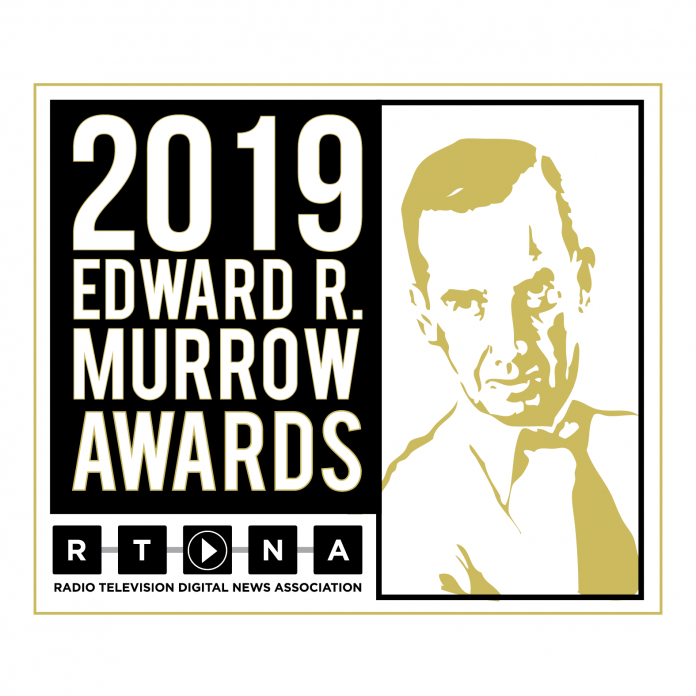 WPRI AND WJAR were honored with regional 2019 Edward R. Murrow Awards from The Radio Television Digital News Association this week. / COURTESY THE RADIO TELEVISION DIGITAL NEWS ASSOCIATION