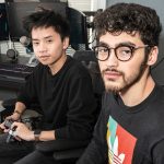 FILMMAKER FRIENDS: Classical High School classmates Robert McMahon, left, 19, and Xander Monge, 18, started film and production company Deft in the last year and have already won contracts for producing ads and short videos.    / PBN PHOTO/MICHAEL SALERNO
