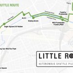 THE LITTLE ROADY autonomous vehicle shuttle service will operate seven days a week from 6:30 a.m. to 6:30 pm. with 12 stops between Olneyville Square and Providence Station. / COURTESY R.I. DEPARTMENT OF TRANSPORTATION