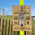 DISPENSERS WITH free sunscreen are to appear at all Rhode Island beaches this summer. /COURTESY R.I. DEPARTMENT OF ENVIRONMENTAL MANAGEMENT