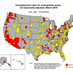 THE UNEMPLOYMENT RATE in the Providence metro area in March was 3.8%, just below the national unemployment rate. / COURTESY BUREAU OF LABOR STATISTICS