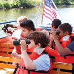 SEEING SIGHTS: Children enjoy the RiverClassroom on the Blackstone River, a program supported by the Narragansett Bay Commission.  / COURTESY NARRAGANSETT BAY COMMISSION