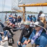 TAKING CONTROL: Sailing Heals takes cancer patients and their caregivers for a sail aboard the schooner Madeleine in Newport.  / PBN PHOTO/DAVE HANSEN