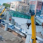 THE R.I. GENERAL ASSEMBLY passed bills authorizing up to $200 million in GARVEE bonds for the reconstruction of the viaduct that carries !-95 north through downtown Providence. Above, construction on the Providence Viaduct carrying I-95 south. / PBN FILE PHOTO/MICHAEL SALERNO