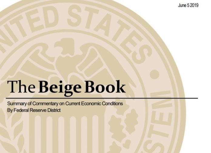 THE FED'S Beige Book for economic activity from April through mid-May said activity in New England continued to expand at a moderate pace, but noted that local manufacturers had cited tariffs and China as having impacts on their businesses. / COURTESY FEDERAL RESERVE