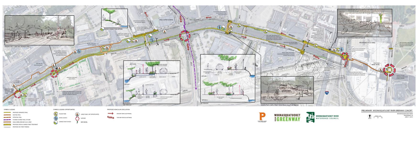 THE CITY is launching the $6 million Woonasquatucket River Greenway Project Monday night with a public hearing. / COURTESY CITY OF PROVIDENCE THE CITY is launching the $6 million Woonasquatucket River Greenway Project Monday night with a public hearing. / COURTESY CITY OF PROVIDENCE