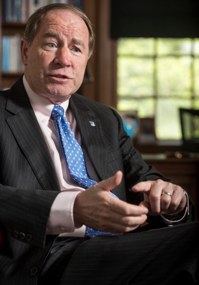 UNIVERSITY OF RHODE ISLAND President David M. Dooley appeared before the House Finance Committee Monday in support of legislation that would create a URI board of trustees. / PBN FILE PHOTO/MICHAEL SALERNO