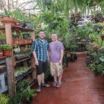 LABOR OF LOVE: Jordan Ford, left, and Darin Wildenstein are co-owners of Jordan’s Jungle, a plant store and nursery occupying 4,000 square feet in a former jewelry plant in Pawtucket.   / PBN PHOTO/MICHAEL SALERNO