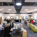 A NEW VENTURE: (add)ventures moved into new office space at 20 Risho Ave. in East Providence in early January, modernizing a former call center into an innovative, collaborative workspace. / COURTESY (ADD)VENTURES