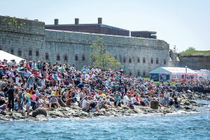 OCEAN RACE: Crowds gather to support the teams competing in the Newport leg of the Volvo Ocean Race in May 2015. In 2018, Newport was again the only North American locale to host a leg of the worldwide race, which drew more than 40,000 attendees in the first week.
/ COURTESY VOLVO OCEAN RACE/MARC BOW