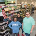 FOOD CO-OP: From left, Erb Reinert, bulk and wellness buyer; Jacqueline Sophia, finance manager; Leah Costa, customer service manager; and Jesse Cardarelli, produce manager, are pictured at the newly opened Urban Greens Co-op Market in Providence.  / PBN PHOTO/MICHAEL SALERNO