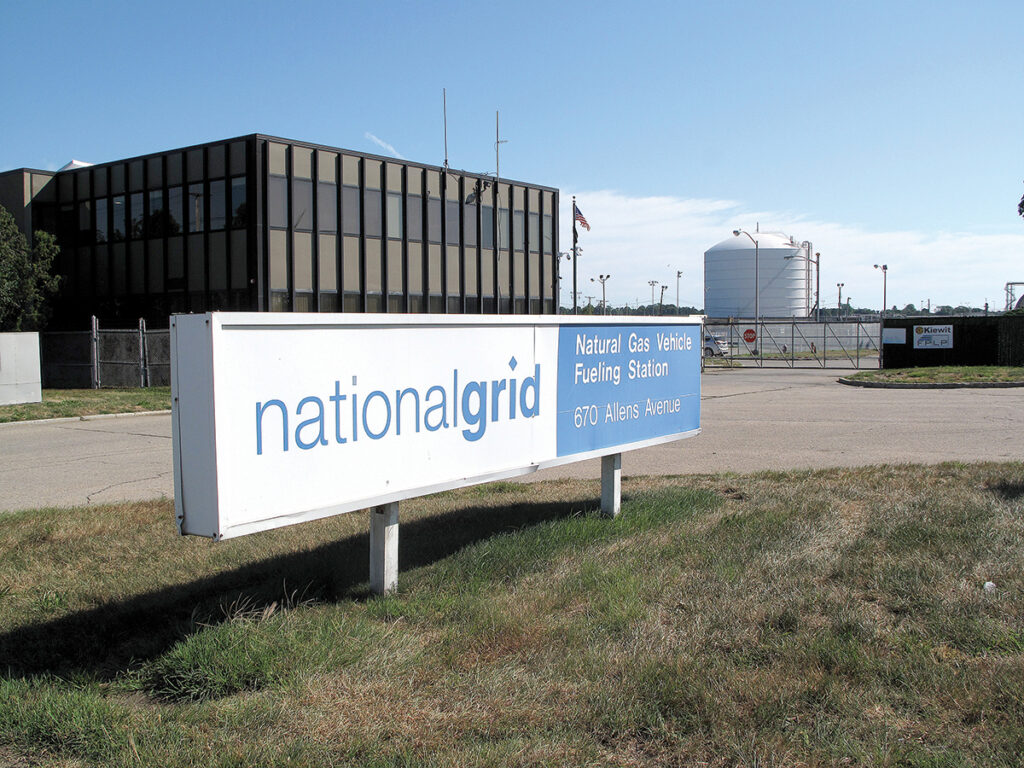 STORAGE YARD: National Grid Rhode Island said Providence has overvalued its property, including its liquid natural gas storage yard on Allens Avenue, above, by about $40 million.  / PBN PHOTO/MARK S. MURPHY