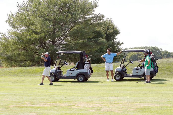 CHAMBER INVITATIONAL: Golfers enjoy the course during last year’s SouthCoast Chamber of Commerce’s Chamber Invitational Golf Tournament. This year’s tournament will be held Sept. 3 at Allendale Country Club in ­Dartmouth.  / COURTESY SERGIO DABDOUB