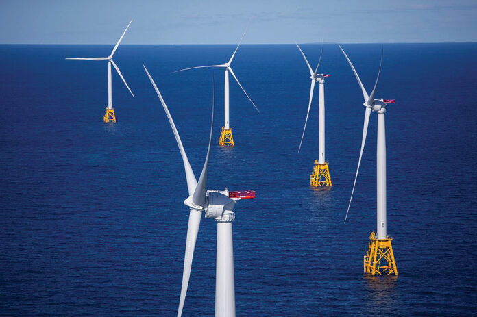 PRESIDENT DONALD TRUMP said he is not willing to risk U.S. wealth derived from energy sales on wind energy. Above, the Block Island wind farm. / BLOOMBERG NEWS FILE PHOTO/ERIC THAYER