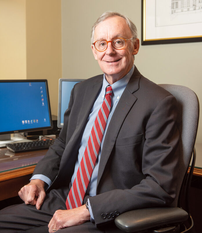 TOP OF HIS GAME: Dr. John Murphy is not only in charge of physician affairs at Lifespan Corp., he’s also a professor at the Warren Alpert Medical School of Brown University.  / PBN PHOTO/DAVE HANSEN