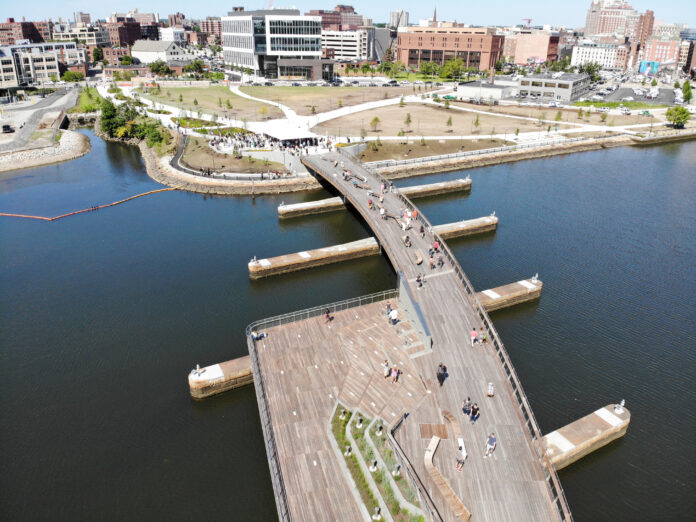 THE PROVIDENCE RIVER Pedestrian Bridge officially opened Friday. / PBN PHOTO/ARTISTIC IMAGES