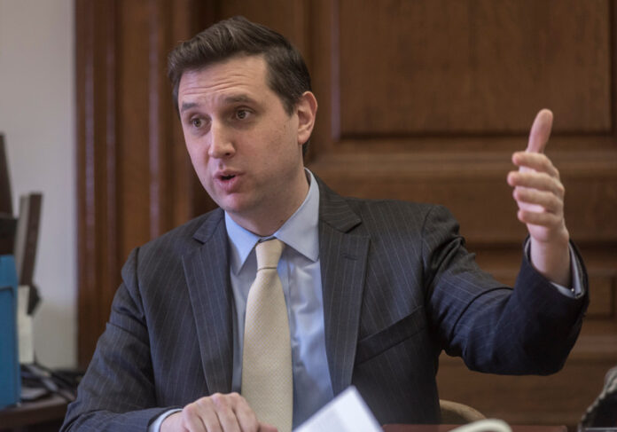 SETH MAGAZINER, the state’s general treasurer, came out with a report that found seven Rhode Island municipalities have financial liabilities exceeding recommended levels./PBN FILE PHOTO/MICHEAL SALERNO