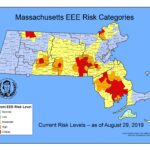 SIX MUNICIPALITIES in Bristol County, Mass., were determined to have a "critical" risk level for EEE. / COURTESY MASS. DEPARTMENT OF PUBLIC HEALTH
