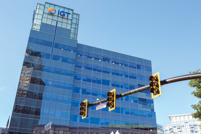 STOP OR GO? Will the public conflict over the proposed IGT deal with the state threaten the company’s commitment to stay in Rhode Island, or will it leave town, just like the Pawtucket Red Sox did?   / PBN PHOTO/RUPERT WHITELEY