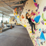 HITS THE SPOT: Rock Spot Climbing recently converted 5,000 vacant square feet of industrial space in Providence into a climbing facility, featuring 30-foot-high walls and about 10,000 square feet of climbing space.