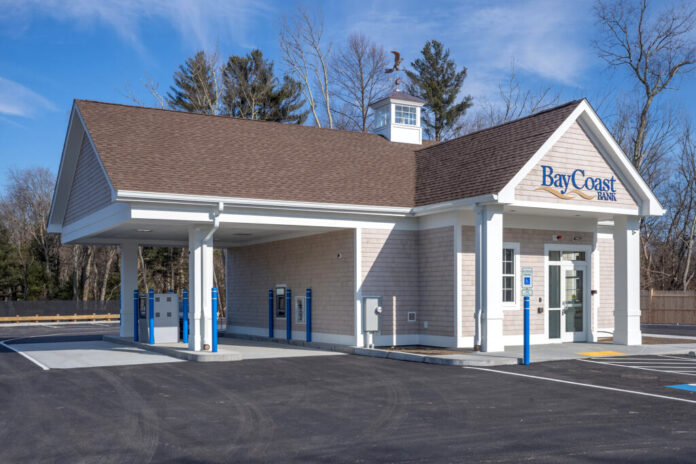 BAYCOAST BANK, one of its Rhode Island branches shown here, is one of the few banks in the area that openly court deposits from marijuana-related businesses. The Swansea, Mass.-based community bank decided to take the step nearly a year ago as more marijuana-related businesses were opening after Massachusetts began licensing recreational marijuana dispensaries, in addition to medical marijuana dispensaries previously legalized in Massachusetts and Rhode Island./COURTESY/BAYCOAST BANK