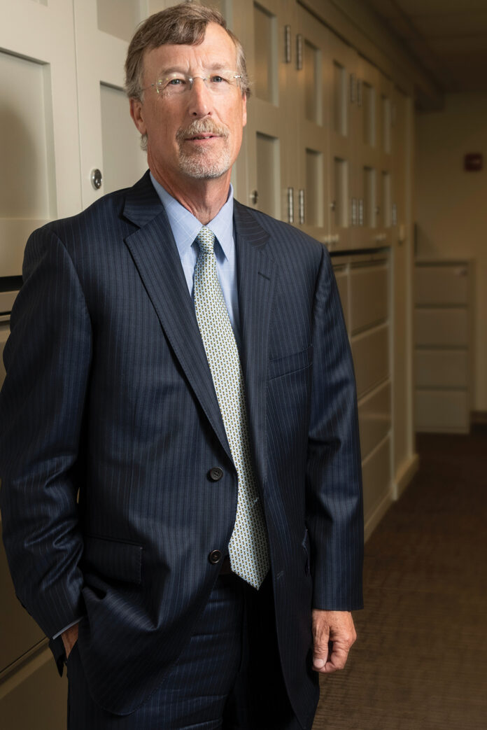 Dr. James E. Fanale has served as CEO and president of Care New England since Jan. 1, 2018, when he replaced the retiring Dennis D. Keefe. He’s since focused on rebuilding CNE’s finances, establishing an aggressive strategy for stabilization and growth while leading a team of more than 7,000 staff and clinicians.  / PBN PHOTO/MICHAEL SALERNO