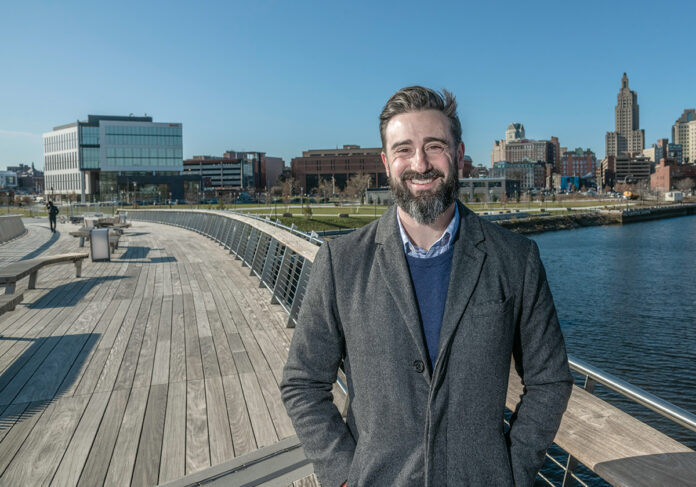 BRIDGE BUZZ: Bryan Lavin, an assistant professor at Johnson & Wales University’s College of Hospitality Management, says the pedestrian bridge in Providence has been generating positive reviews in the tourism space. / BN PHOTO/MICHAEL SALERNO