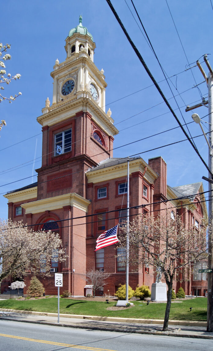 THE CUMBERLAND Town Hall Historic District has been added to the National Register of Historic Places. Above, the Cumberland Town Hall, erected in 1894. / COURTESY THE RHODE ISLAND HISTORICAL PRESERVATION & HERITAGE COMMISSION