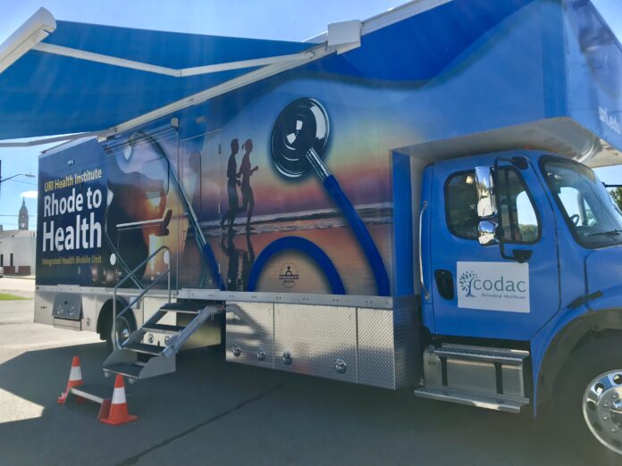 THE URI RHODE to Health Mobile Medical Clinic is seeing patients in Providence, Woonsocket and Pawtucket through March. / COURTESY CODAC BEHAVIORAL HEALTHCARE