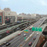 A rendering of reconfigured northbound lanes after construction of the Interstate 95 viaduct is complete in 2025. / COURTESY R.I. DEPARTMENT OF TRANSPORTATION