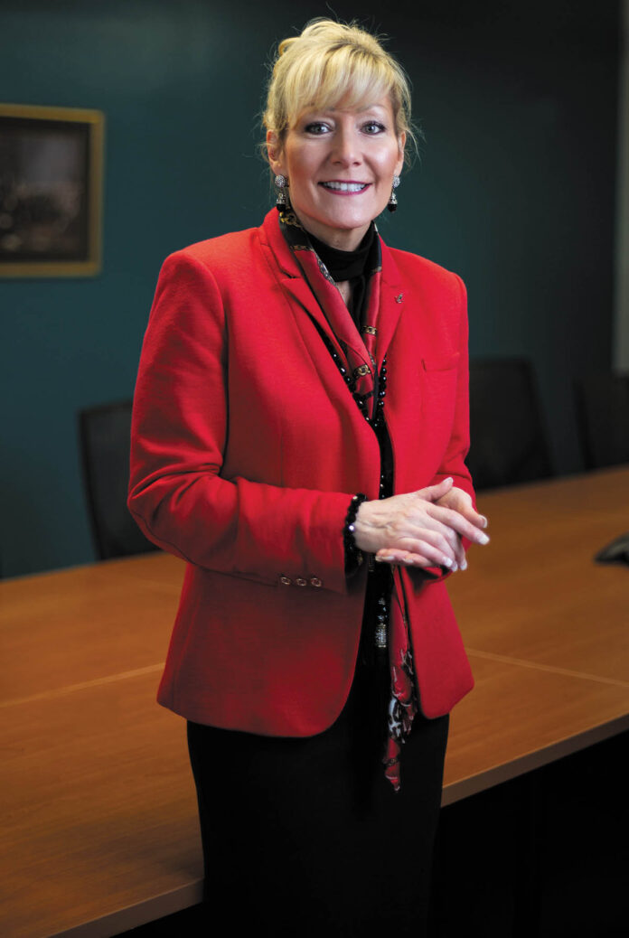 Melissa D. Travis was named president of RISCPA last February, the first woman to serve in that role since the organization’s founding in 1905. Under her leadership, the organization launched the RI Business Forum and became the first state society in the country to implement a workforce-development program.  / PBN PHOTO/RUPERT WHITELEY